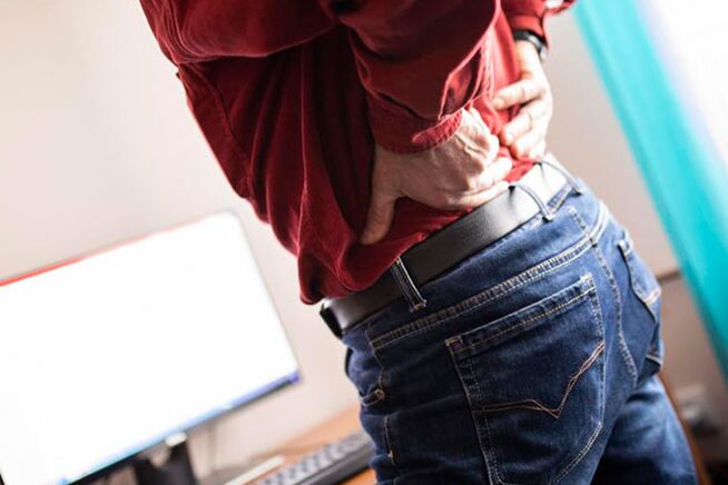 rugpijn als gevolg van osteochondrose